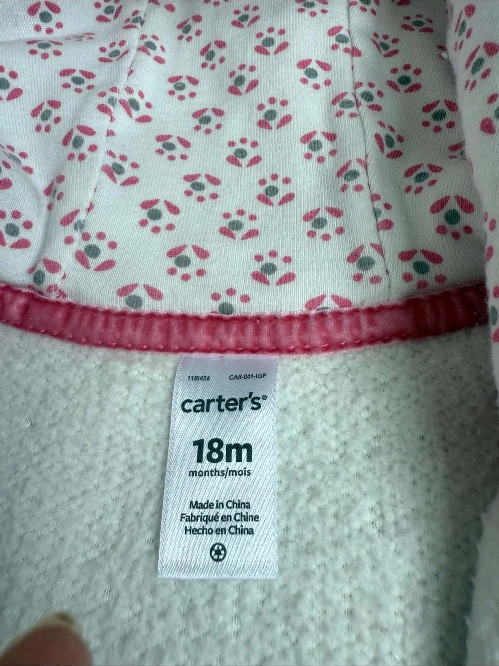Cozy White Sherpa Hooded bunting One-Piece 12-18m
